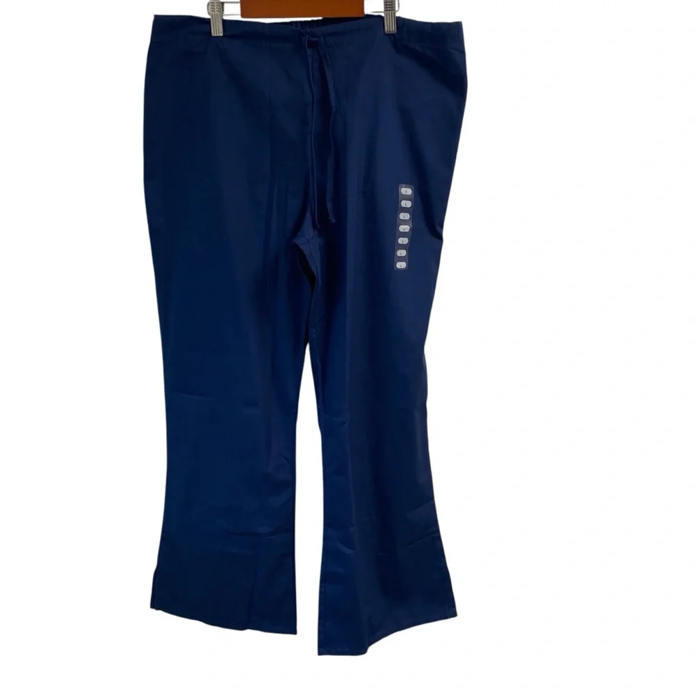 Cherokee Ladies‎ Medical Navy Scrub Bottoms Pants Lot Of 4 Drawstring Waist Sz L
